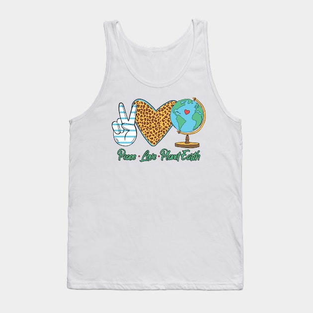 Peace Love Earth Tank Top by MZeeDesigns